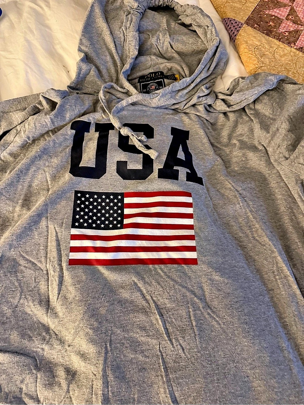 Polo Ralph Lauren US Olympic Team Official Outfitter Hoodie Gray & Red